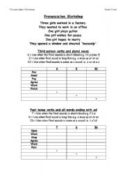 English worksheet: Pronounciation Workshop