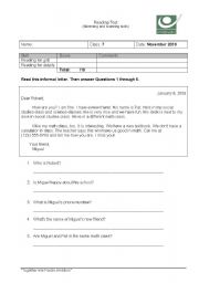 English Worksheet: Reading Skimming