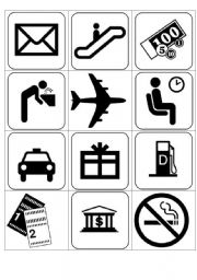 English Worksheet: Tourism symbols pelmanism