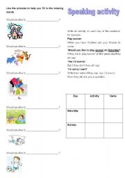 English Worksheet: Would you like to