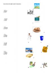 English Worksheet: phonics- b words