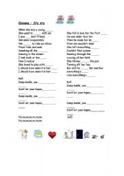 English worksheet: Cry Cry by Oceana
