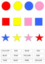 English Worksheet: MY FIRST COLOURS