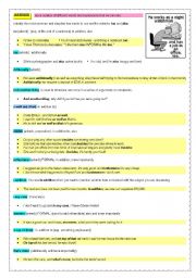 English Worksheet: addition and contrast