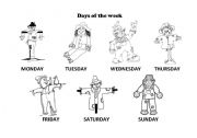 English worksheet: Days of the week