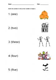 English worksheet: Numbers 1-10