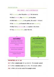 English worksheet: Past Simple vs. Past Continuous
