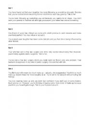 English worksheet: Role Play Activity about Beauty Issues
