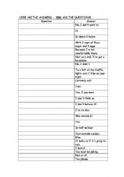 English worksheet: Making questions