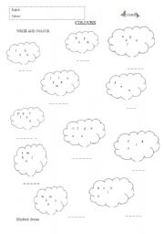English Worksheet: Colours