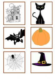 halloween flash cards