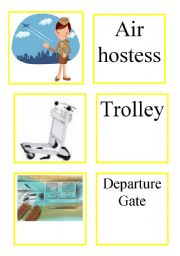 English Worksheet: at the airport flashcards