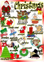 English Worksheet: CHRISTMAS PICTIONARY (Part 3 of a set)