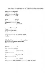 English worksheet: The verb TO BE