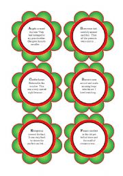 English Worksheet: Christmas Story Starter Cards (26 Story Starters and 4 Topic Ideas = 30 Cards)