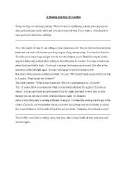English Worksheet: A fantasy journey to London