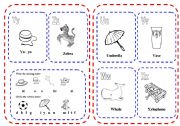 English Worksheet: My Alphabet Mini Book part 3 