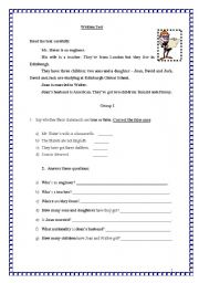 English Worksheet: TEST ON JOBS - REUPLOAD