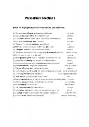 English Worksheet: Phrasal Verbs1