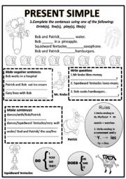 English Worksheet: PRESENT SIMPLE