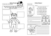 English Worksheet: Clothes and Descriptions Review
