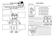 English worksheet: Clothes and Descriptions Review