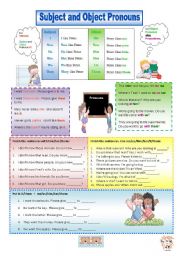 English Worksheet: Subject and Object Pronouns