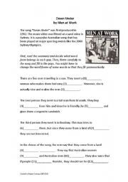 English worksheet: Down Under: Men at Work