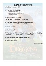 English worksheet: DRAGON HUNTER