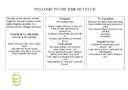 English Worksheet: English club flyer