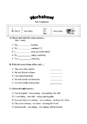 English Worksheet: Past Continuous