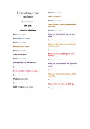 English Worksheet: Fix you, Coldplay