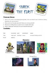 English Worksheet: SHREK 1