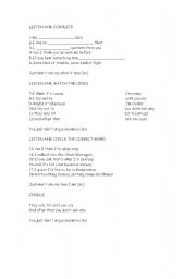 English worksheet: My name is Luca by Suzanne Vega