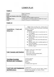 English Worksheet: Lesson Plan (Numbers)