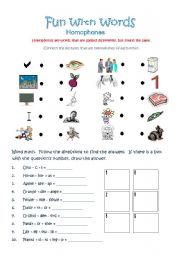 English worksheet: Fun With Words