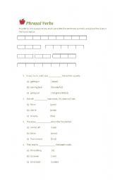 English worksheet: Phrasal Verbs Fun Worksheet