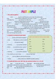 English Worksheet: Past Simple Test