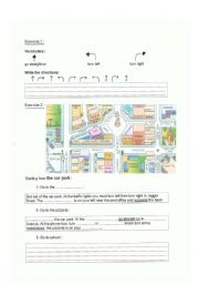 English Worksheet: giving directions