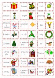 English Worksheet: christmas domino