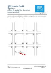 English Worksheet: Directions