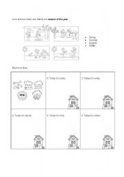 English worksheet: Seasons and weather