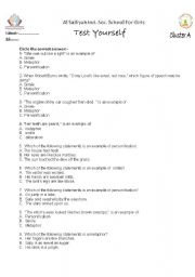 English worksheet: narratives