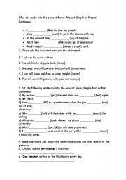 English worksheet: PAST SIMPLE, PAST CONTINUOUS, PRESENT PERFECT