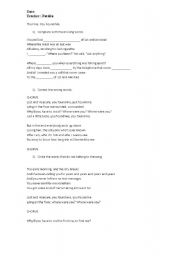 English Worksheet: The Fray - You found me