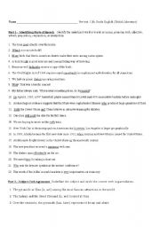 English Worksheet: 12th grade grammar pre-test