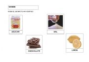 English Worksheet: tasting food