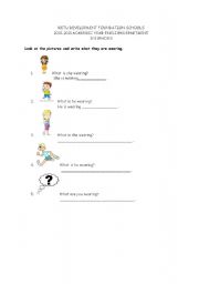 English worksheet: clothes 