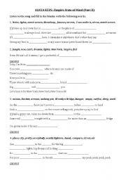 English Worksheet: Alicia Keys Part 2