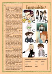 English Worksheet: Famous celebrities part 4 (12.11.2010)
